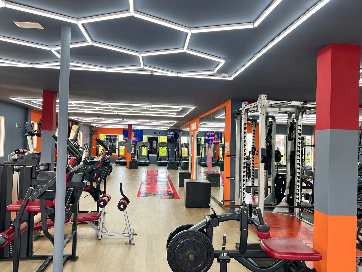 The training floor at Triple Zee Fitness Center